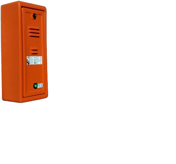 Poste de auxilio SOS compacto para instalación en nicho de túnel carretero